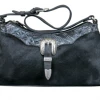 American West Handbags American West Handbag Pendleton Pony Collection: Leather Zip Top Shoulder Black Ladies'