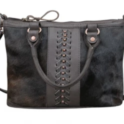 American West Handbags American West Handag Pendleton Pony Collection: Leather Zip Top Shoulder Satchel Brindle Ladies'