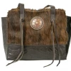 American West Handbags American West Handbag Pendleton Pony Collection: Leather Zip Top Tote Brindle