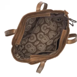 American West Handbags American West Handbag Pendleton Pony Collection: Leather Zip Top Tote Black Ladies'