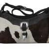 American West Handbags Ladies' American West Handbag Pendleton Pony Collection: Leather Zip Top Shoulder Brown