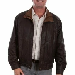 Scully Leather Company Men's Leather Jacket Collection: Scully Casual Featherlite Wind Buffer