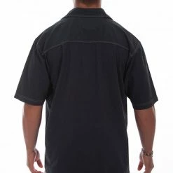 Scully Leather Company Men's Farthest Point Collection Shirt: Short Sleeve Traveler Gun Metal