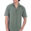 Scully Leather Company Men's Farthest Point Collection Shirt: Short Sleeve Traveler Moss