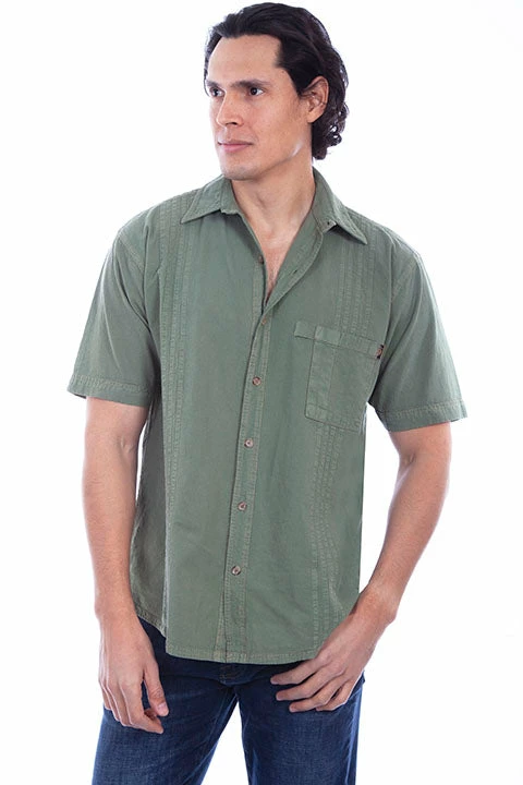 Scully Leather Company Men's Farthest Point Collection Shirt: Short Sleeve Traveler Moss 3 Scully Leather Company Men's Farthest Point Collection Shirt: Short Sleeve Traveler Moss