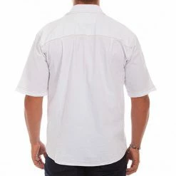 Scully Leather Company Men's Farthest Point Collection Shirt: Short Sleeve Traveler White