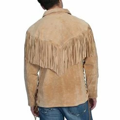 Scully Leather Company Men's Leather Jacket Collection: Scully Western Fringe Trapper Shirt