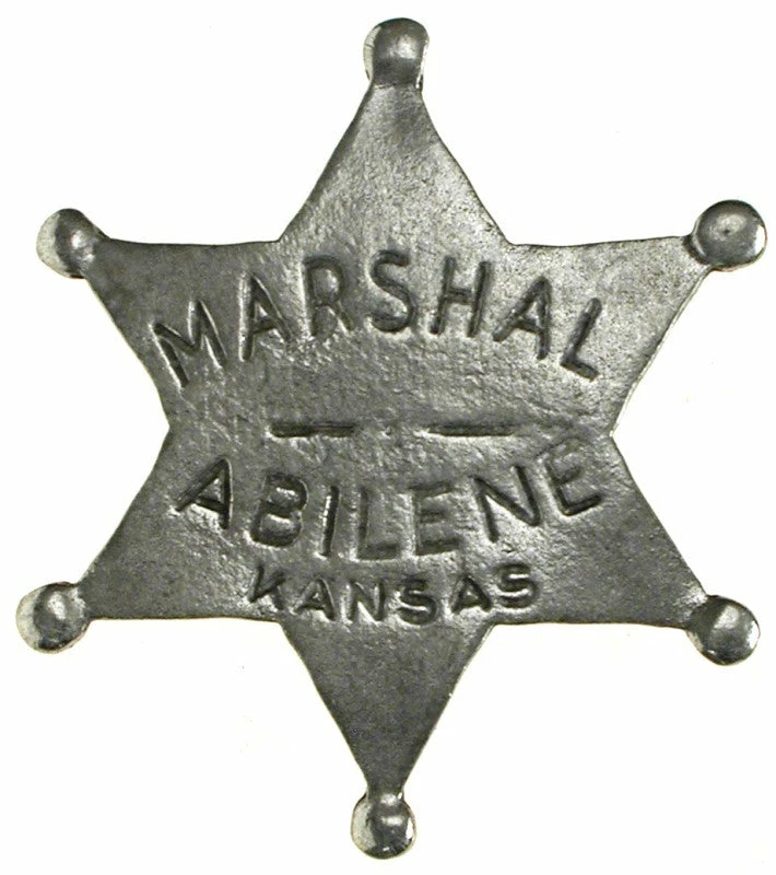 OutWest Shop Old West Historic Replica Badge: Marshal Abilene Kansas Star Men's 3 OutWest Shop Old West Historic Replica Badge: Marshal Abilene Kansas Star Men's