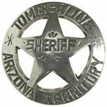 OutWest Shop Old West Historic Replica Badge: Tombstone Arizona Territory Sheriff Star Men's