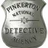 OutWest Shop Men's Old West Historic Replica Badge: Pinkerton National Detective Agency Shield