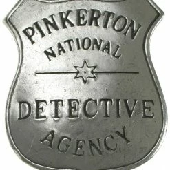 OutWest Shop Men's Old West Historic Replica Badge: Pinkerton National Detective Agency Shield