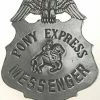 OutWest Shop Men's Old West Historic Replica Badge: Pony Express Messenger Shield