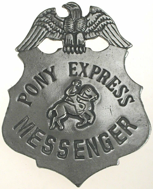 OutWest Shop Men's Old West Historic Replica Badge: Pony Express Messenger Shield 3 OutWest Shop Men's Old West Historic Replica Badge: Pony Express Messenger Shield
