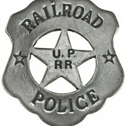 OutWest Shop Old West Historic Replica Badge: Railroad Police Shield