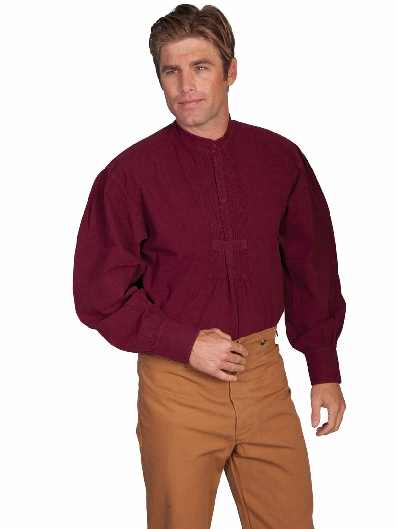 Scully Leather Company Men's Western Shirt Collection: Scully Rangewear Pullover, Band Collar 3 Scully Leather Company Men's Western Shirt Collection: Scully Rangewear Pullover, Band Collar