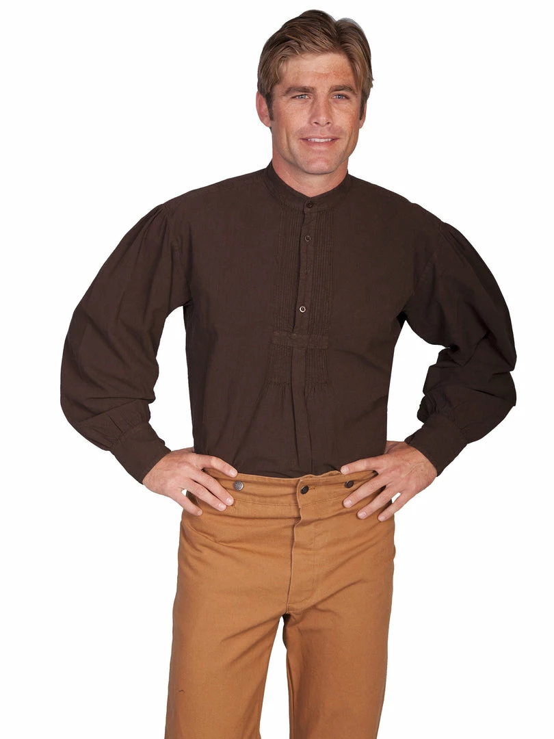 Scully Leather Company Men's Western Shirt Collection: Scully Rangewear Pullover, Band Collar 6 Scully Leather Company Men's Western Shirt Collection: Scully Rangewear Pullover, Band Collar