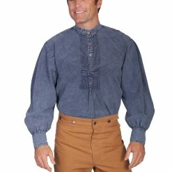 Scully Leather Company Men's Western Shirt Collection: Scully Rangewear Pullover, Band Collar 13 Scully Leather Company Men's Western Shirt Collection: Scully Rangewear Pullover, Band Collar