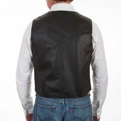 Scully Leather Company Men's Leather Vest Collection: Scully Western Soft Touch Lamb, Black