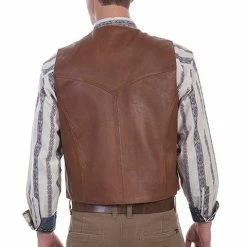 Scully Leather Company Men's Leather Vest Collection: Scully Western Soft Touch Lamb, Tan