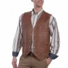 Scully Leather Company Men's Leather Vest Collection: Scully Western Soft Touch Lamb, Tan