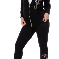 Liberty Wear Collection Leggings: Rhinestone Barbed Wire & Roses Ladies'