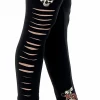 Liberty Wear Collection Leggings: Rhinestone Devilish Skull