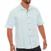 Scully Leather Company Men's Farthest Point Collection Shirt: Short Sleeve Palm Trees Aqua 2 Scully Leather Company Men's Farthest Point Collection Shirt: Short Sleeve Palm Trees Aqua