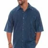 Scully Leather Company Men's Farthest Point Collection Shirt: Short Sleeve Trac Denim Distressed
