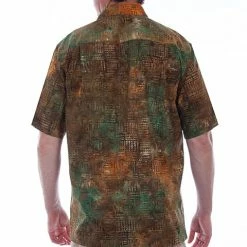 Scully Leather Company Men's Farthest Point Collection Shirt: Short Sleeve Outback Batik Print