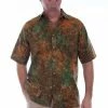 Scully Leather Company Men's Farthest Point Collection Shirt: Short Sleeve Outback Batik Print 2 Scully Leather Company Men's Farthest Point Collection Shirt: Short Sleeve Outback Batik Print