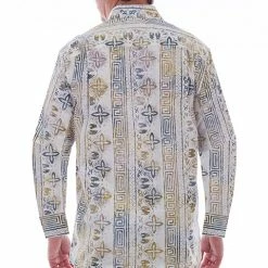 Scully Leather Company Men's Farthest Point Collection Shirt: Tiki Batik Print Popover Style 5 Scully Leather Company Men's Farthest Point Collection Shirt: Tiki Batik Print Popover Style