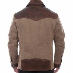 Scully Leather Company Men's Farthest Point Collection Jacket: Outdoor Cotton & Leather Trim