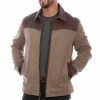 Scully Leather Company Men's Farthest Point Collection Jacket: Outdoor Cotton & Leather Trim