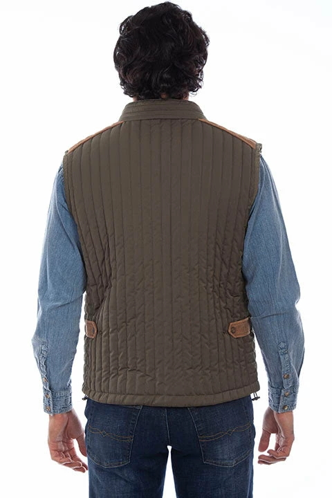 Scully Leather Company Men's Farthest Point Collection Vest: Outdoor Ribbed Vest With Suede Trim 4 Scully Leather Company Men's Farthest Point Collection Vest: Outdoor Ribbed Vest With Suede Trim