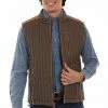 Scully Leather Company Men's Farthest Point Collection Vest: Outdoor Ribbed Vest With Suede Trim