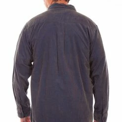Scully Leather Company Men's Farthest Point Collection Shirt: Corduroy Blue