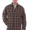 Scully Leather Company Men's Farthest Point Collection Shirt: Outdoor Flannel Plaid Forest 2 Scully Leather Company Men's Farthest Point Collection Shirt: Outdoor Flannel Plaid Forest