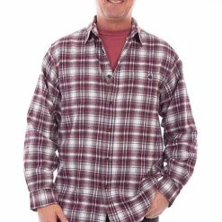 Scully Leather Company Men's Farthest Point Collection Shirt: Outdoor Flannel Plaid