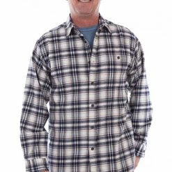 Scully Leather Company Men's Farthest Point Collection Shirt: Outdoor Flannel Plaid