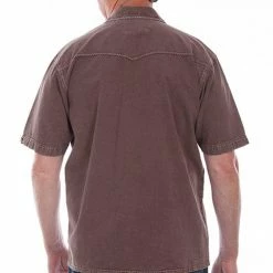 Scully Leather Company Men's Farthest Point Collection Shirt: Short Sleeve Buckin' Broncos