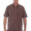Scully Leather Company Men's Farthest Point Collection Shirt: Short Sleeve Buckin' Broncos