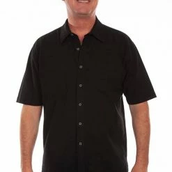 Scully Leather Company Men's Farthest Point Collection Shirt: Short Sleeve Five O'Clock Somewhere
