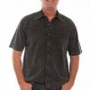 Scully Leather Company Men's Farthest Point Collection Shirt: Short Sleeve Horses