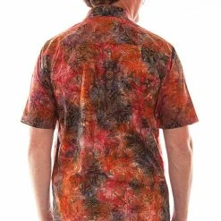 Scully Leather Company Men's Farthest Point Collection Shirt: Short Sleeve Batik Print