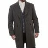 Scully Leather Company Men's Old West Collection Coat: Wahmaker Frock Black Stripe