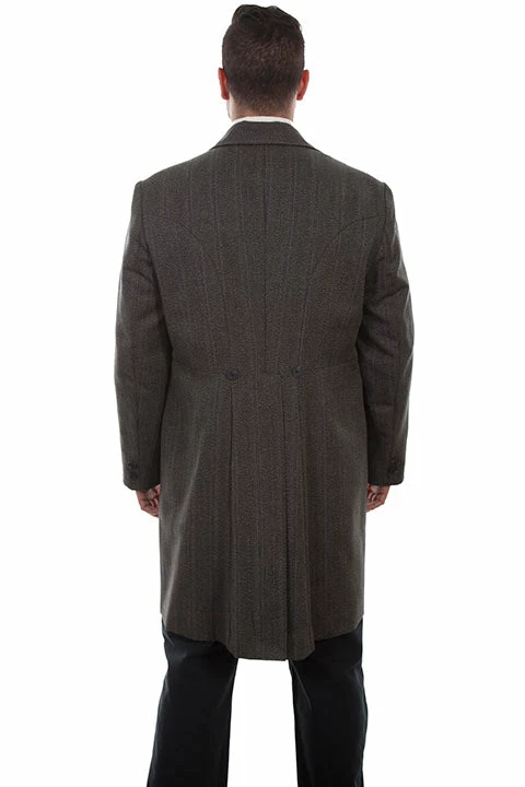 Scully Leather Company Men's Old West Collection Coat: Wahmaker Frock Black Stripe 4 Scully Leather Company Men's Old West Collection Coat: Wahmaker Frock Black Stripe