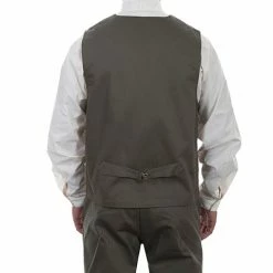 Scully Leather Company Men's Western Vest Collection: Wahmaker Herringbone Army