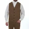 Scully Leather Company Men's Western Vest Collection: Wahmaker Herringbone Brown
