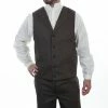Scully Leather Company Men's Western Vest Collection: Wahmaker Herringbone Charcoal