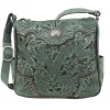American West Handbags Ladies' American West Handbag Inlay Eagle Collection: Leather Messenger